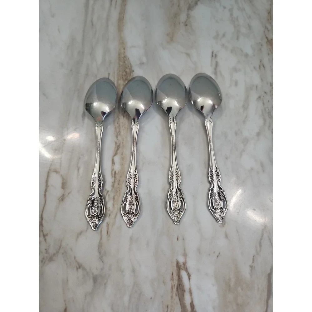 4 S.S.S. By Oneida RENOIR - PEMBROOKE Stainless Spoons 6